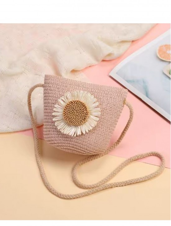 Kid's Crochet Mini Bag W/ Flowers